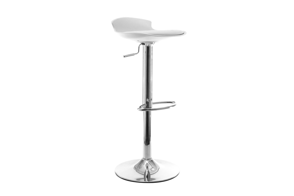Gruppo di 2 sgabelli da bar design bianchi NOVA