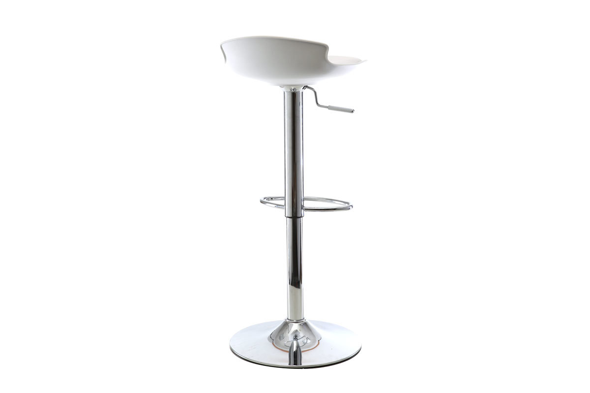 Gruppo di 2 sgabelli da bar design bianchi NOVA