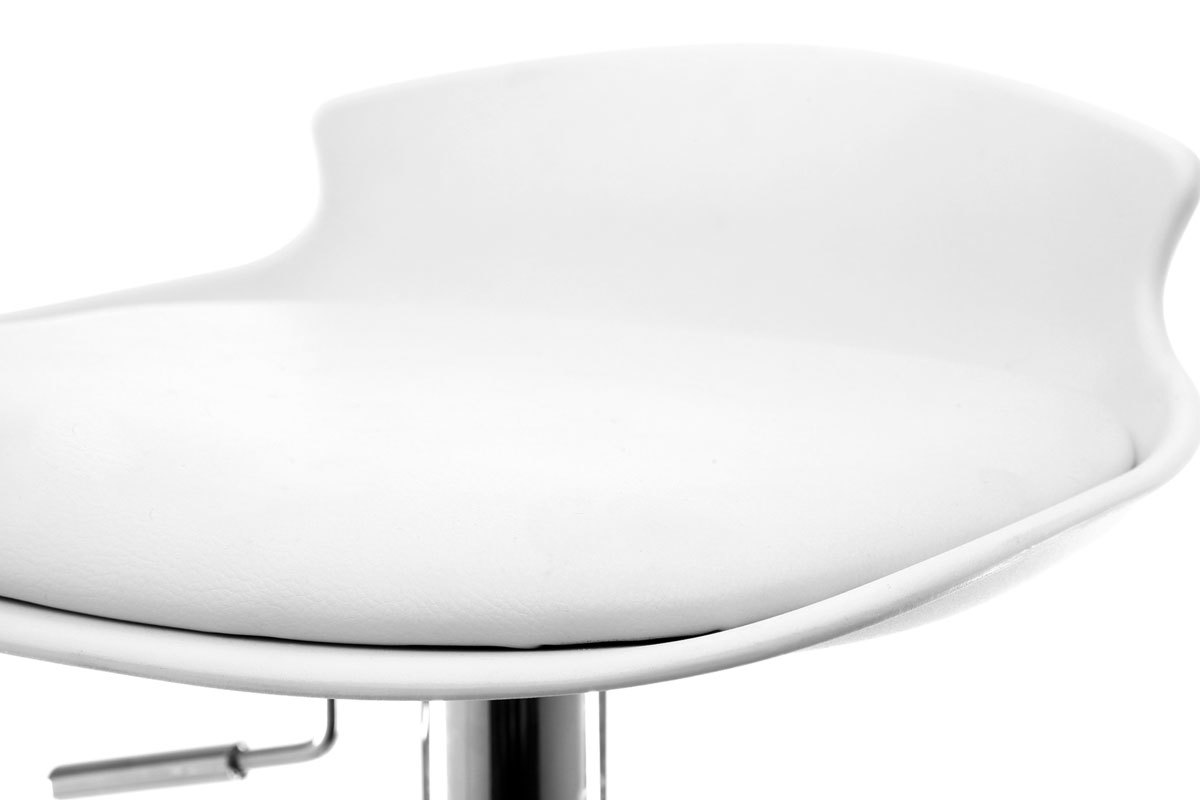 Gruppo di 2 sgabelli da bar design bianchi NOVA