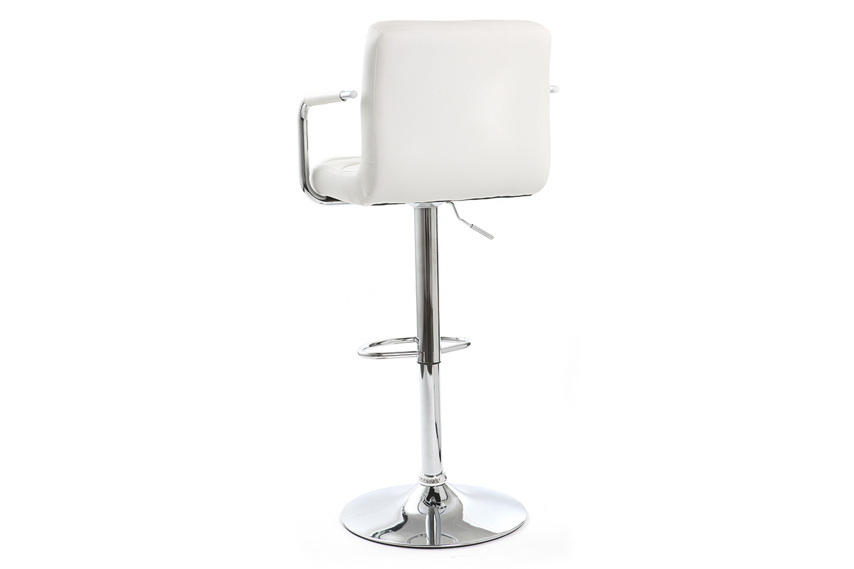 Gruppo di 2 sgabelli da bar design bianchi WILLORD 