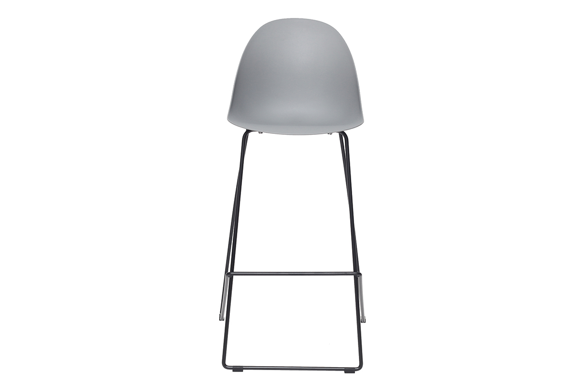 Gruppo di 2 sgabelli da bar design grigi 77 cm CONCHA