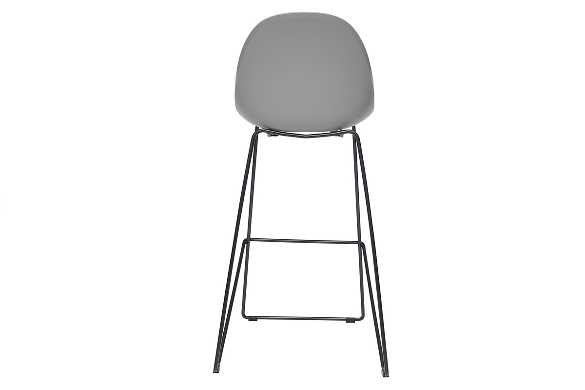 Gruppo di 2 sgabelli da bar design grigi 77 cm CONCHA