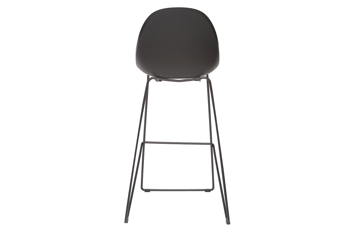 Gruppo di 2 sgabelli da bar design neri 77 cm CONCHA
