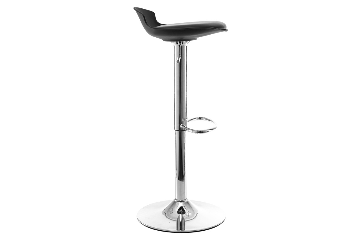 Gruppo di 2 sgabelli da bar design neri NOVA