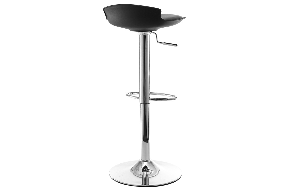 Gruppo di 2 sgabelli da bar design neri NOVA