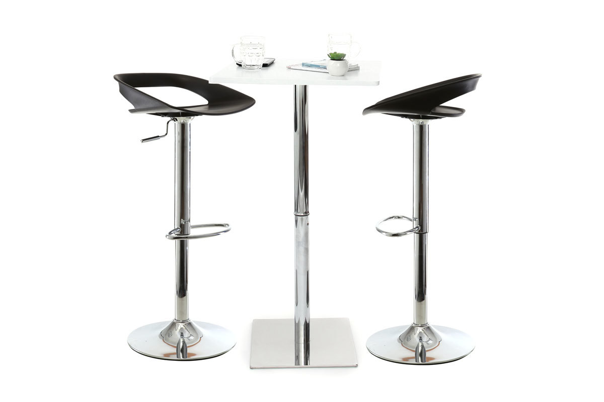 Gruppo di 2 sgabelli da bar design neri PHENIX
