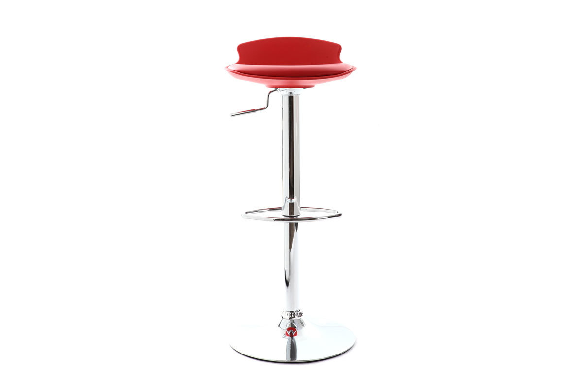 Gruppo di 2 sgabelli da bar design rossi NOVA