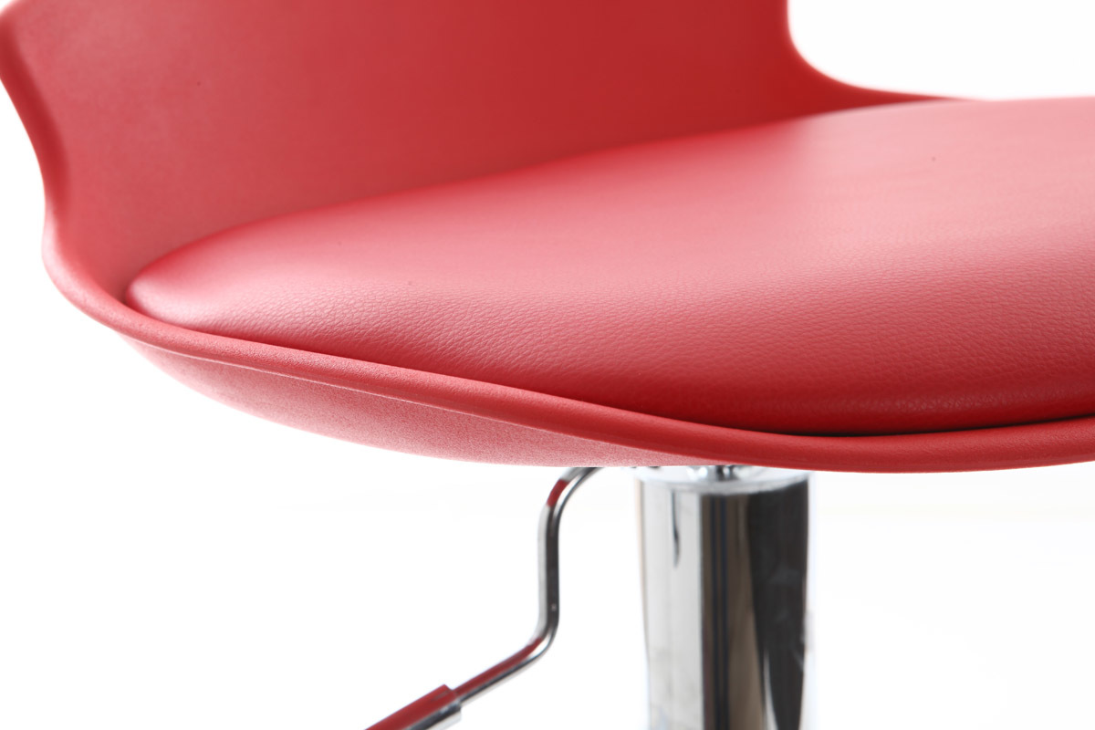 Gruppo di 2 sgabelli da bar design rossi NOVA