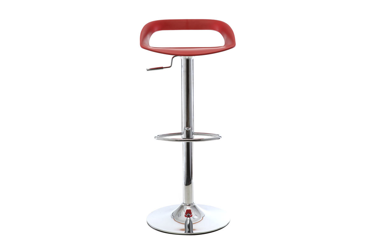 Gruppo di 2 sgabelli da bar design rossi PHENIX