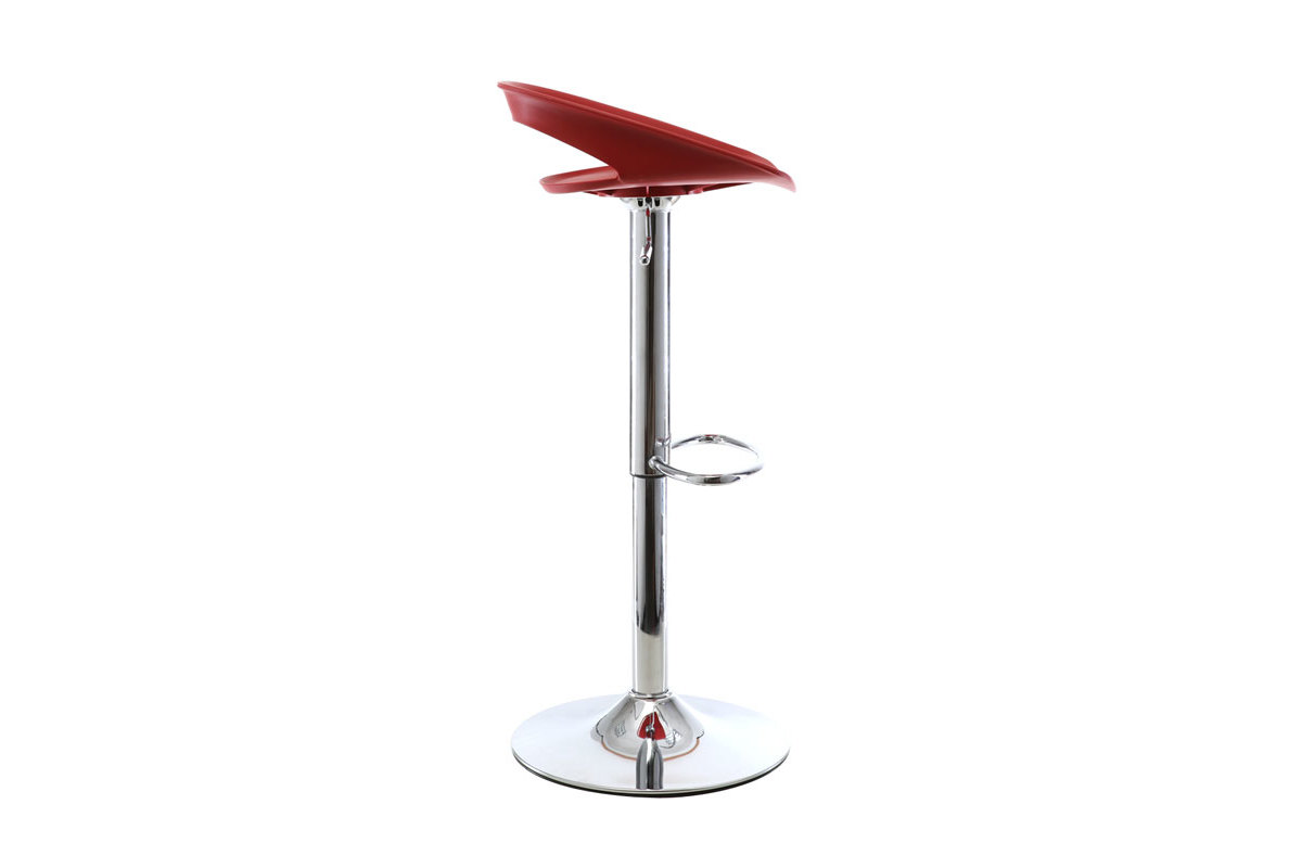 Gruppo di 2 sgabelli da bar design rossi PHENIX