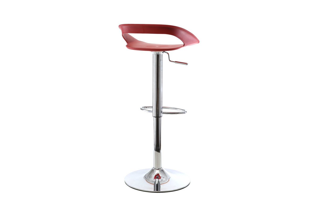 Gruppo di 2 sgabelli da bar design rossi PHENIX
