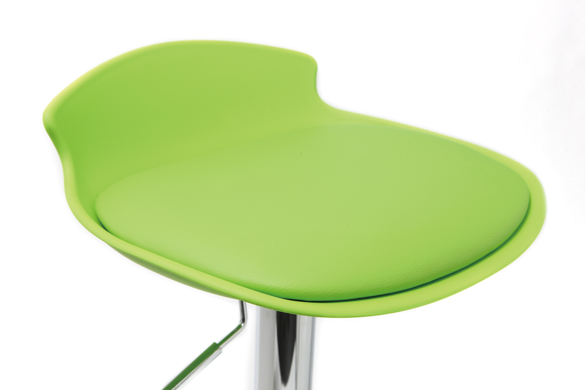 Gruppo di 2 sgabelli da bar design verdi NOVA