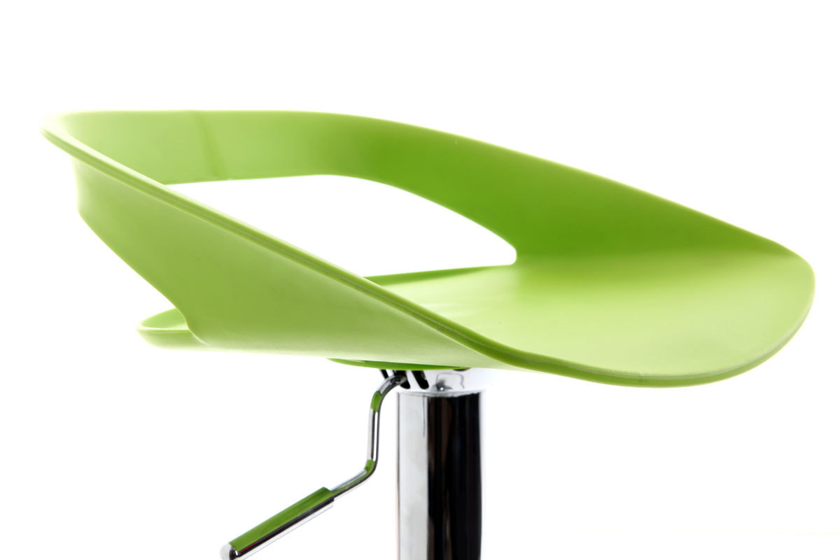 Gruppo di 2 sgabelli da bar design verdi PHENIX