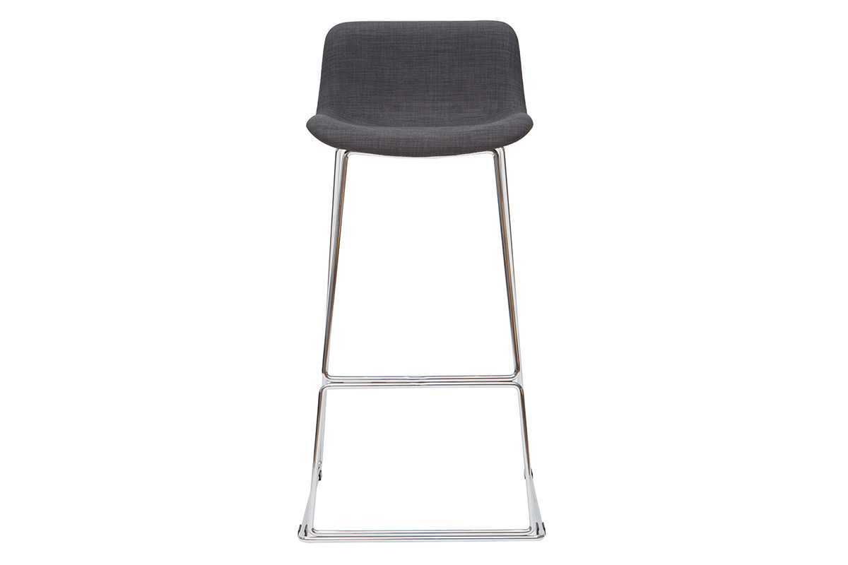 Gruppo di 2 sgabelli da bar tessuto grigio 75 cm PALIKAO