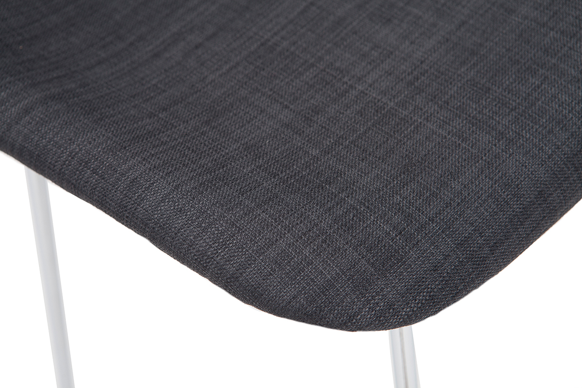 Gruppo di 2 sgabelli da bar tessuto grigio 75 cm PALIKAO