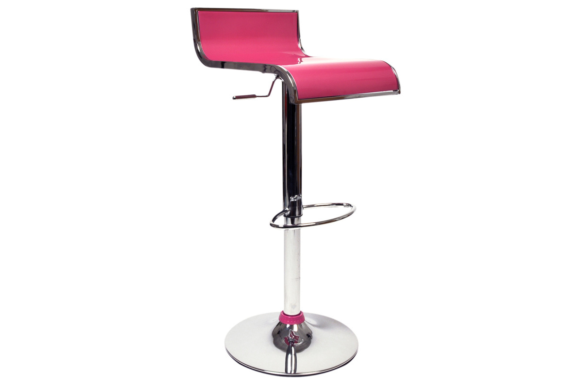 Gruppo di 2 sgabelli da bar WAVES rosa