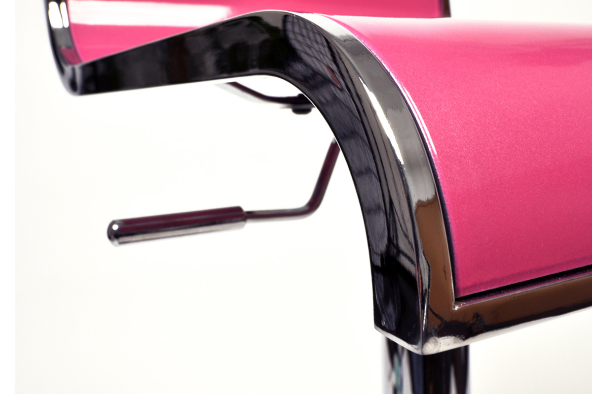 Gruppo di 2 sgabelli da bar WAVES rosa