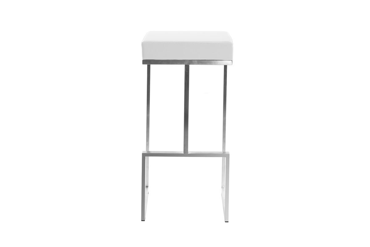 Gruppo di 2 sgabelli design bianchi Omicron