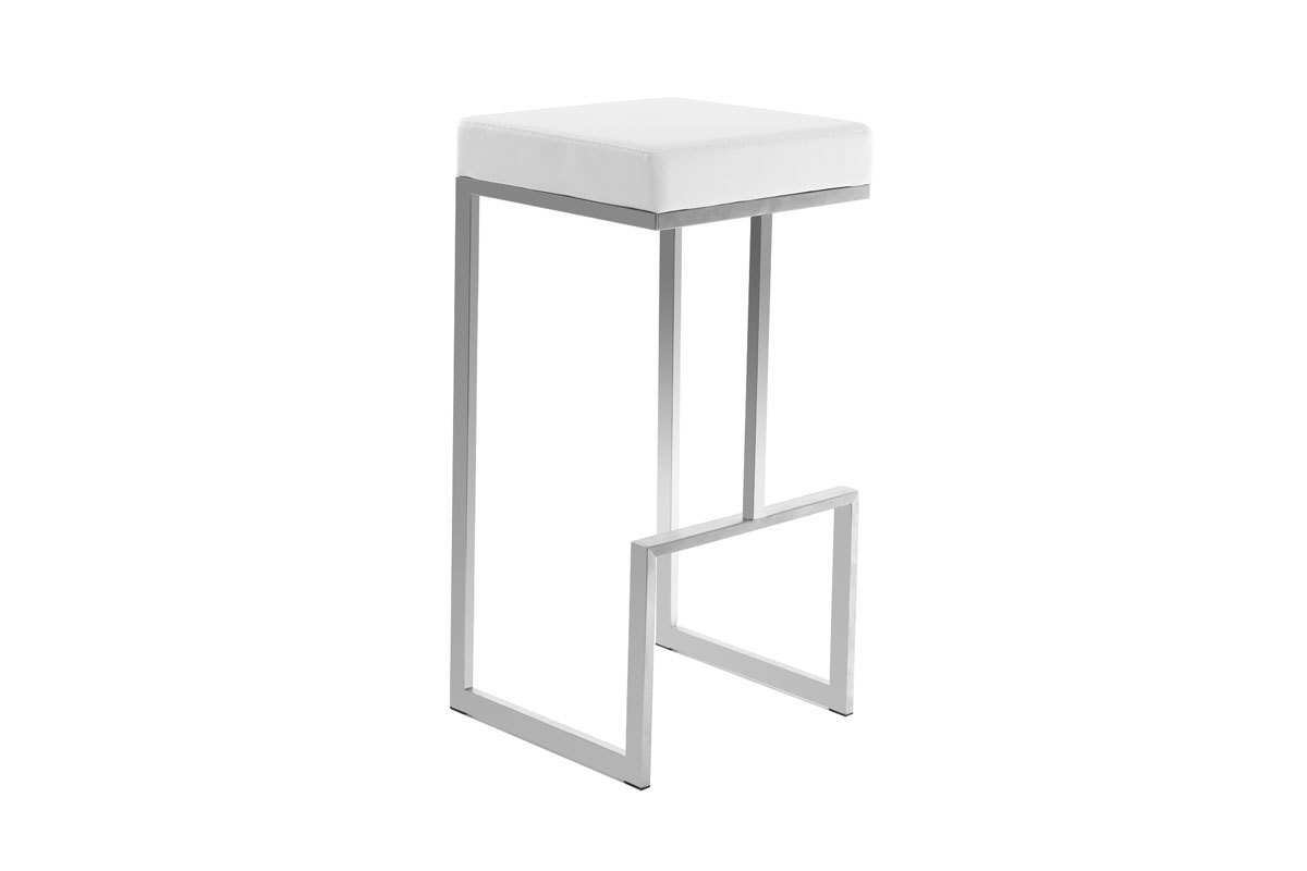 Gruppo di 2 sgabelli design bianchi Omicron