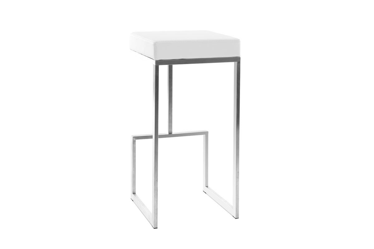 Gruppo di 2 sgabelli design bianchi Omicron