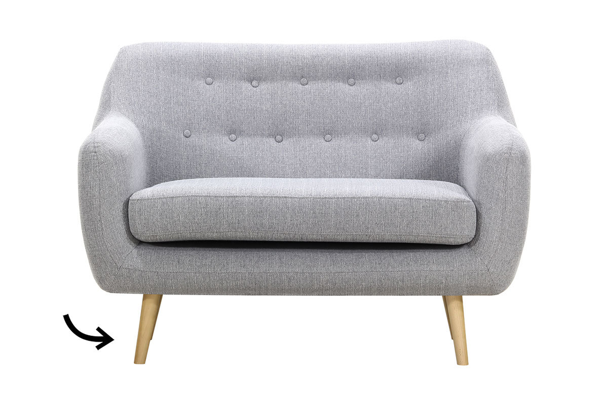 Gruppo di 4 piedi finiture legno chiaro OLAF