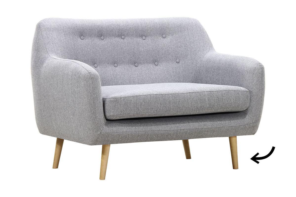 Gruppo di 4 piedi finiture legno chiaro OLAF