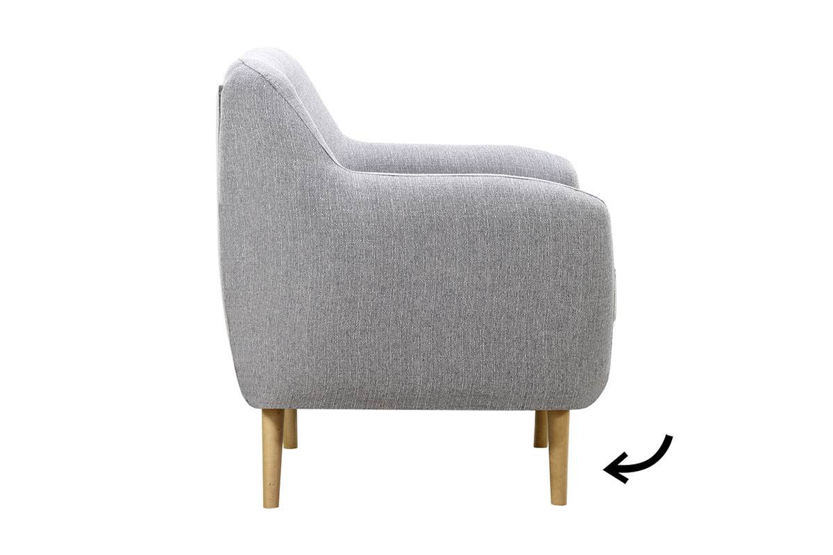 Gruppo di 4 piedi finiture legno chiaro OLAF