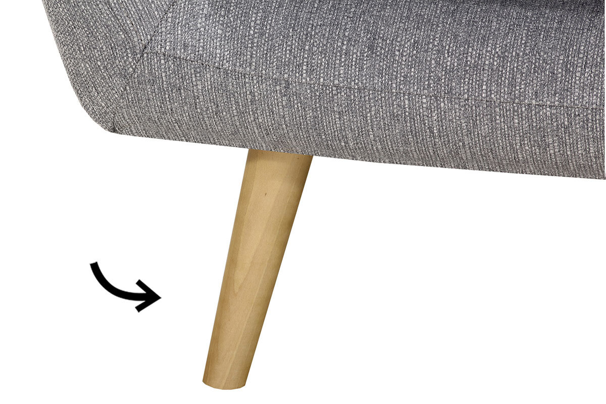 Gruppo di 4 piedi finiture legno chiaro OLAF