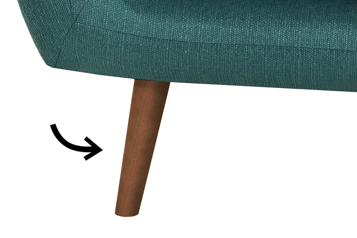 Gruppo di 4 piedi finiture noce OLAF