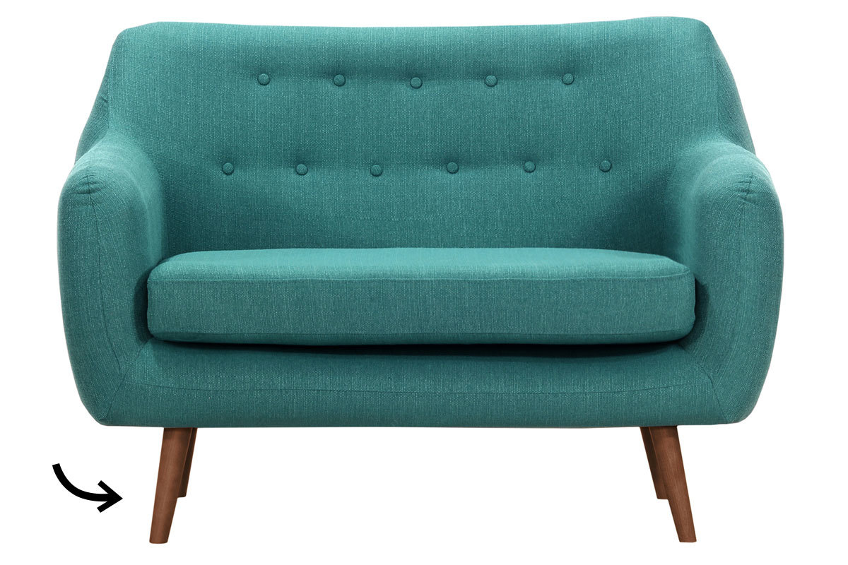 Gruppo di 4 piedi finiture noce OLAF