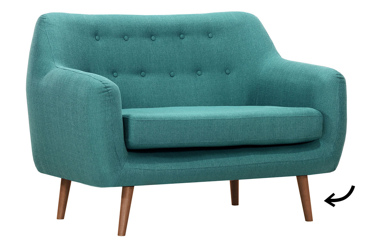 Gruppo di 4 piedi finiture noce OLAF