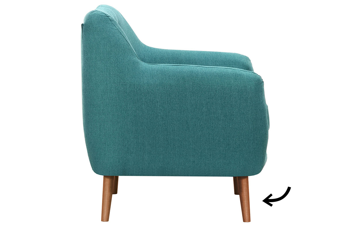 Gruppo di 4 piedi finiture noce OLAF