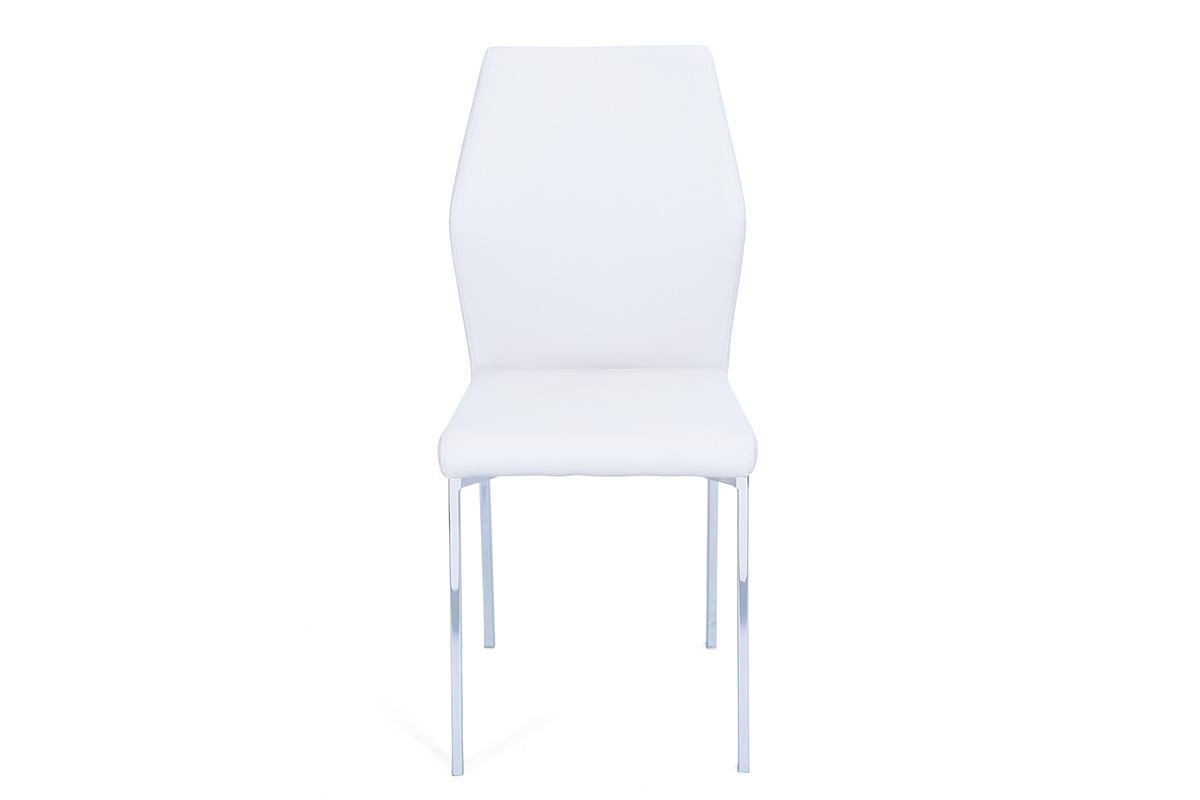 Gruppo di 4 sedie design bianco PU ODA