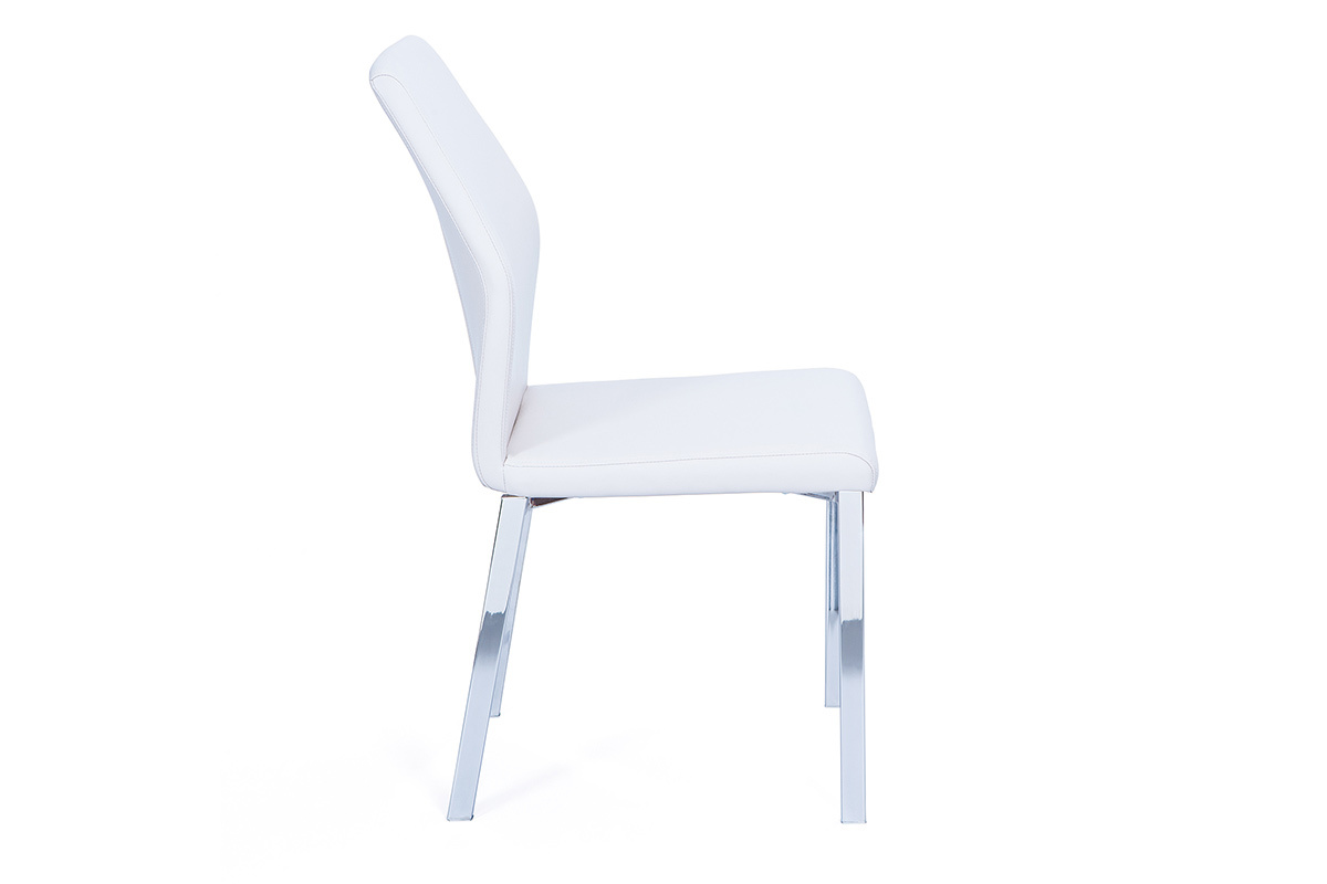 Gruppo di 4 sedie design bianco PU ODA