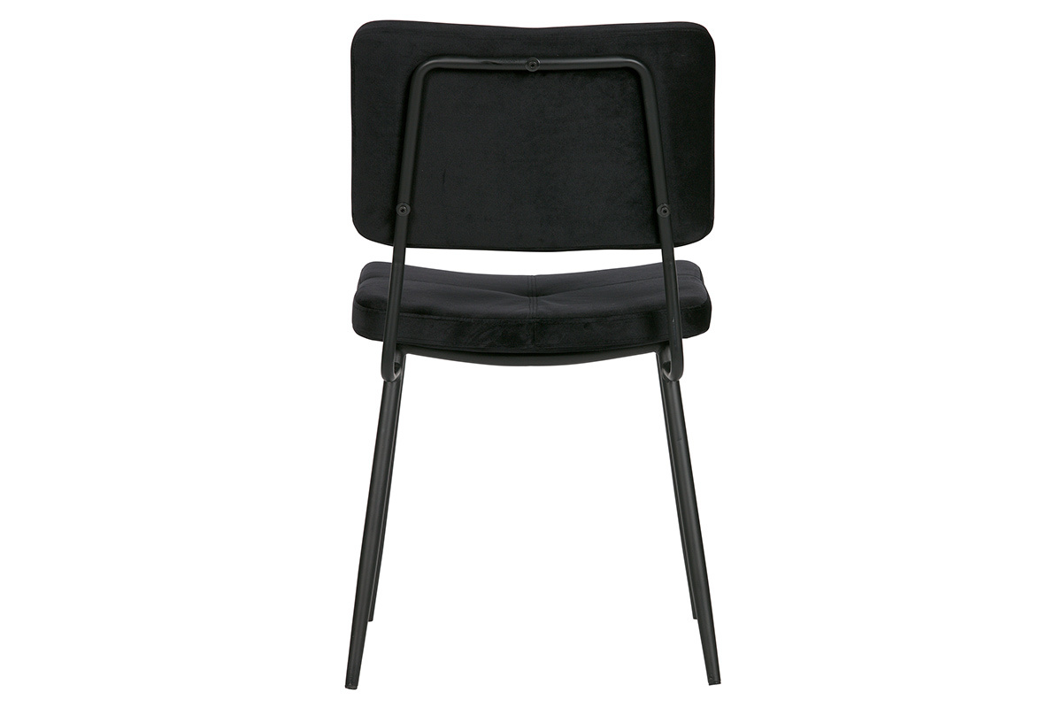 Gruppo di due sedie design in velluto nero GAB