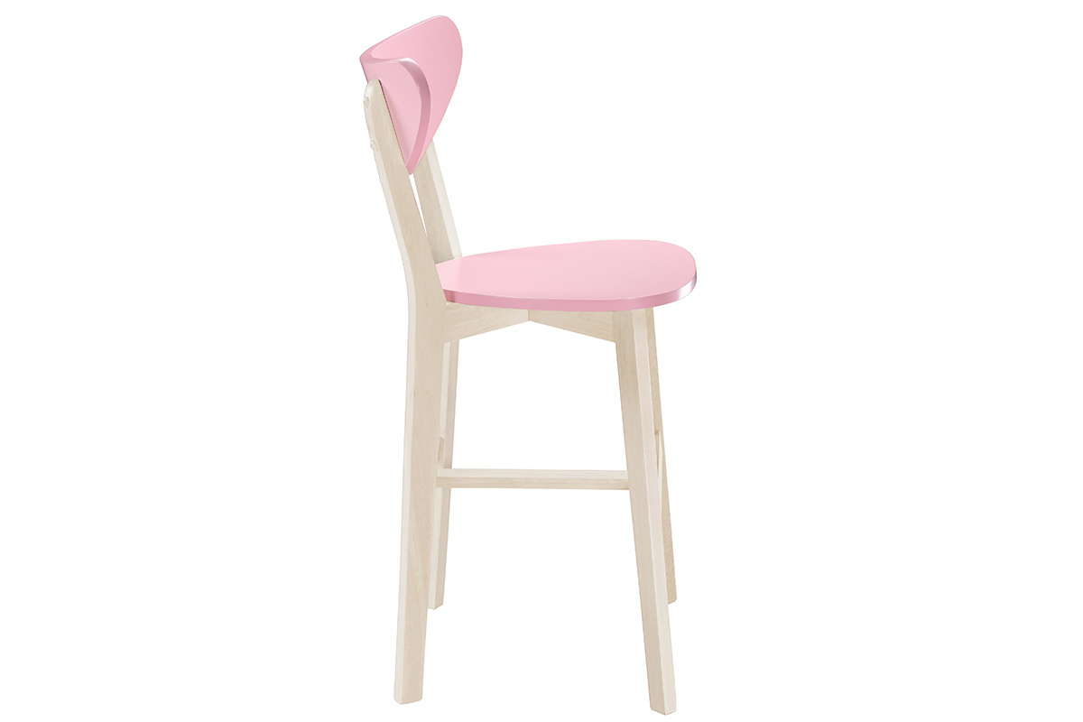 Gruppo di due sgabelli da bar scandinavi rosa 65 cm LEENA