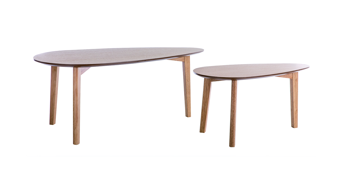 Gruppo di due tavolini quercia ARTIK