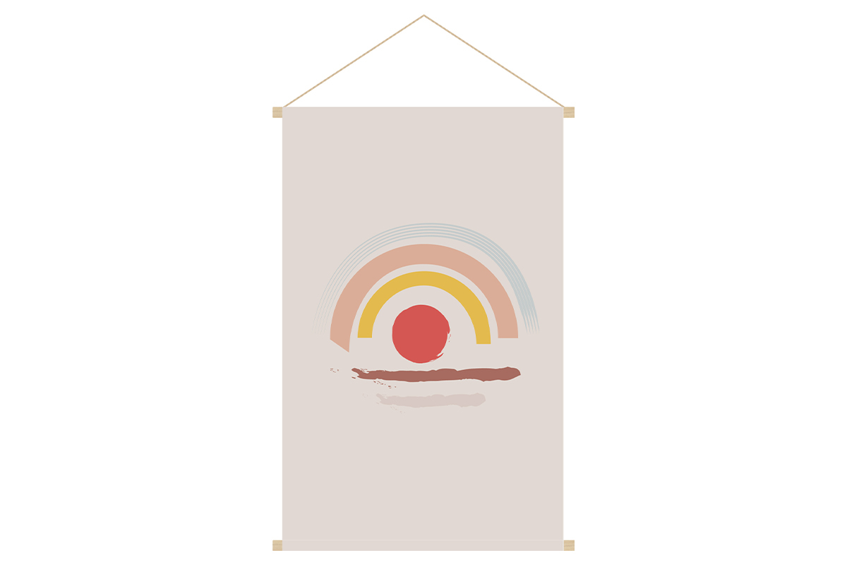 Kakemono bambini arcobaleno L40 x L60 cm HAPPY