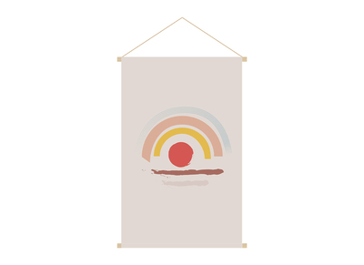 Kakemono bambini arcobaleno L40 x L60 cm HAPPY