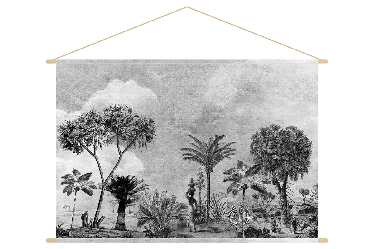 Kakemono etnico bianco e nero L150 x L100 cm BAMAKO