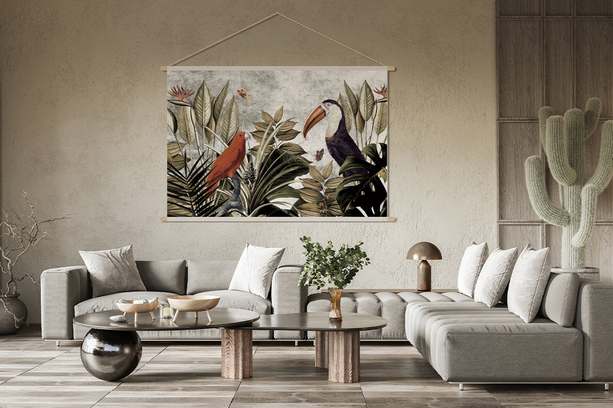 Kakemono giungla L150 x L100 cm PASSARO
