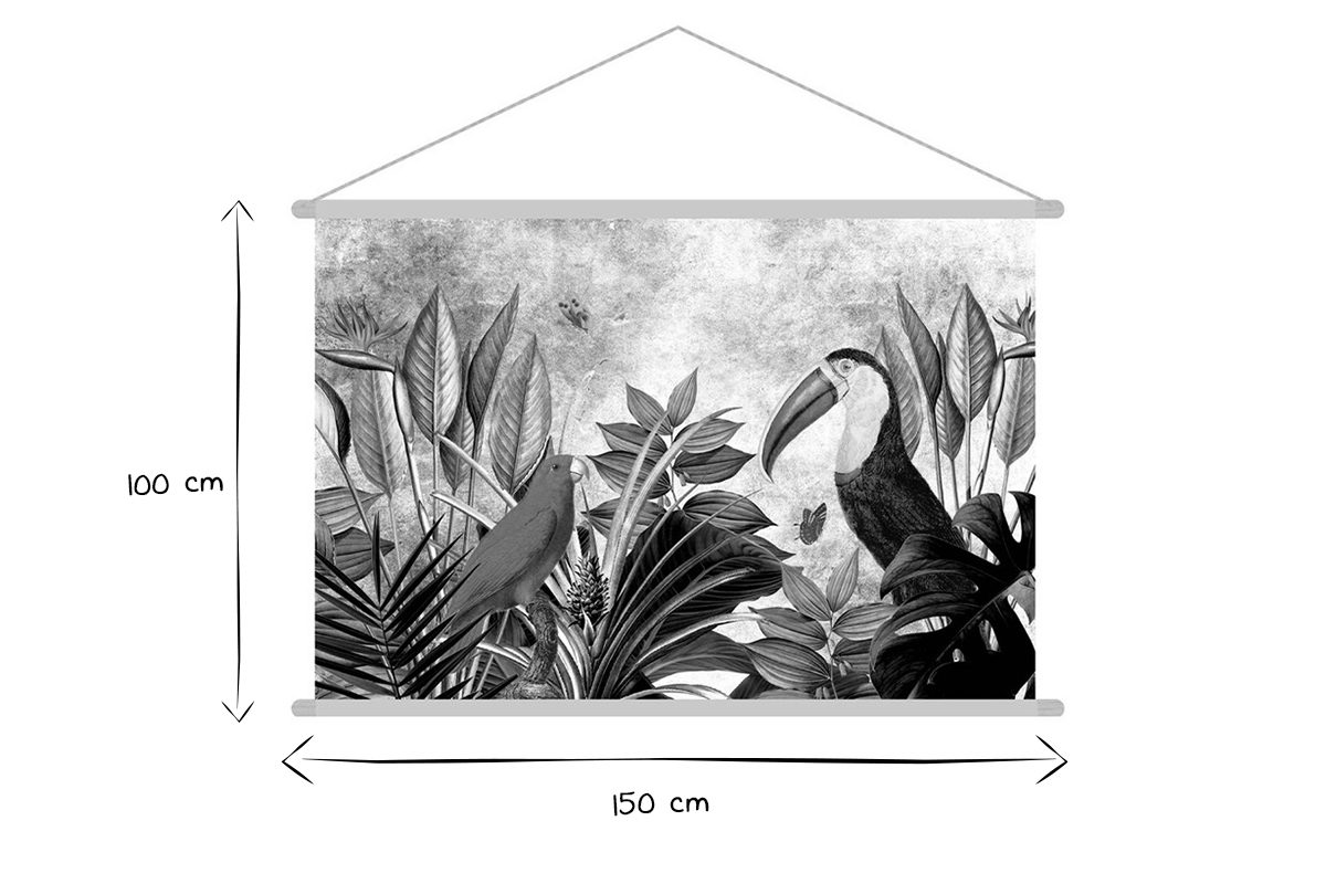 Kakemono giungla L150 x L100 cm PASSARO