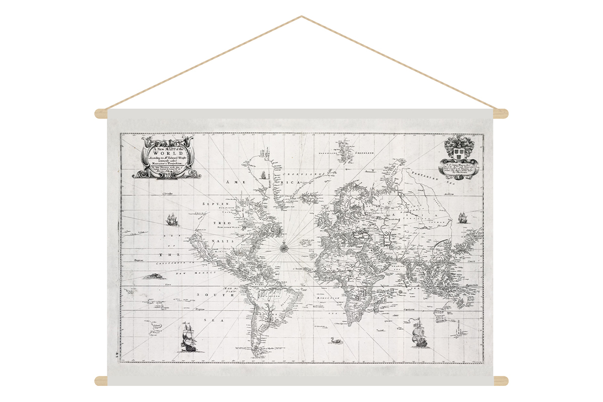 Kakemono mappamondo L90 x L60 cm MONDE