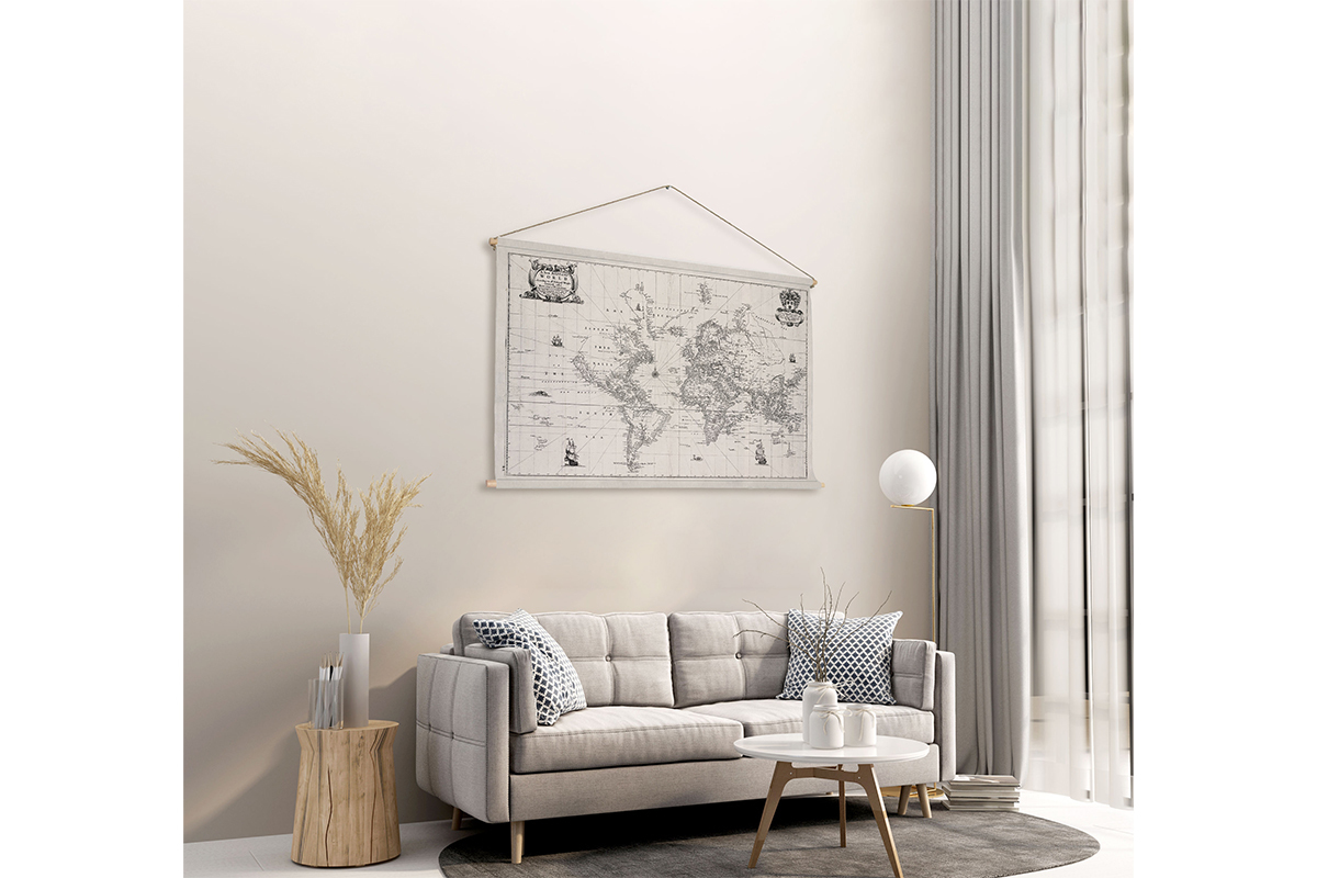 Kakemono mappamondo L90 x L60 cm MONDE