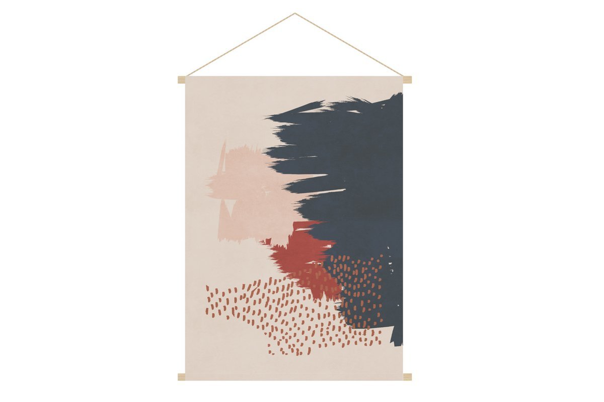 Kakemono motivo astratto su fondo beige L40 x H60 cm SIWA