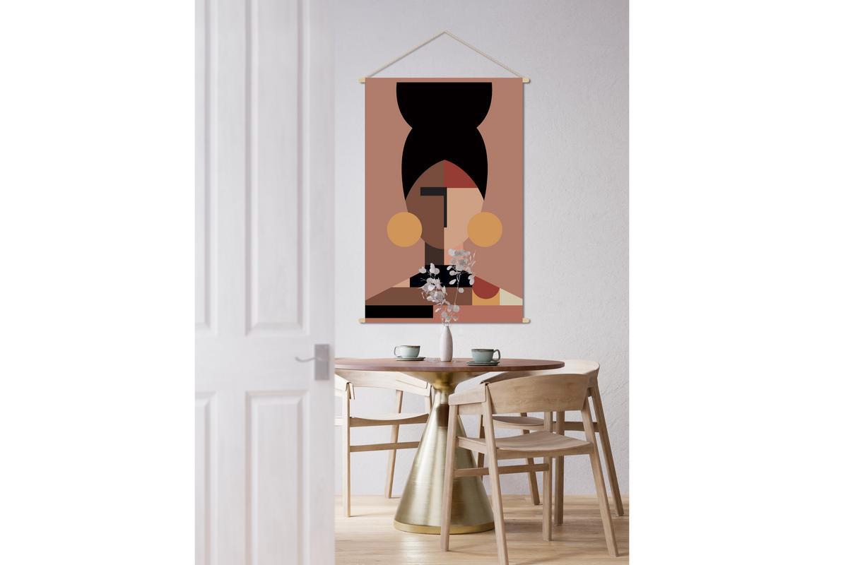 Kakemono ritratto donna L80 x H120 cm CURLY