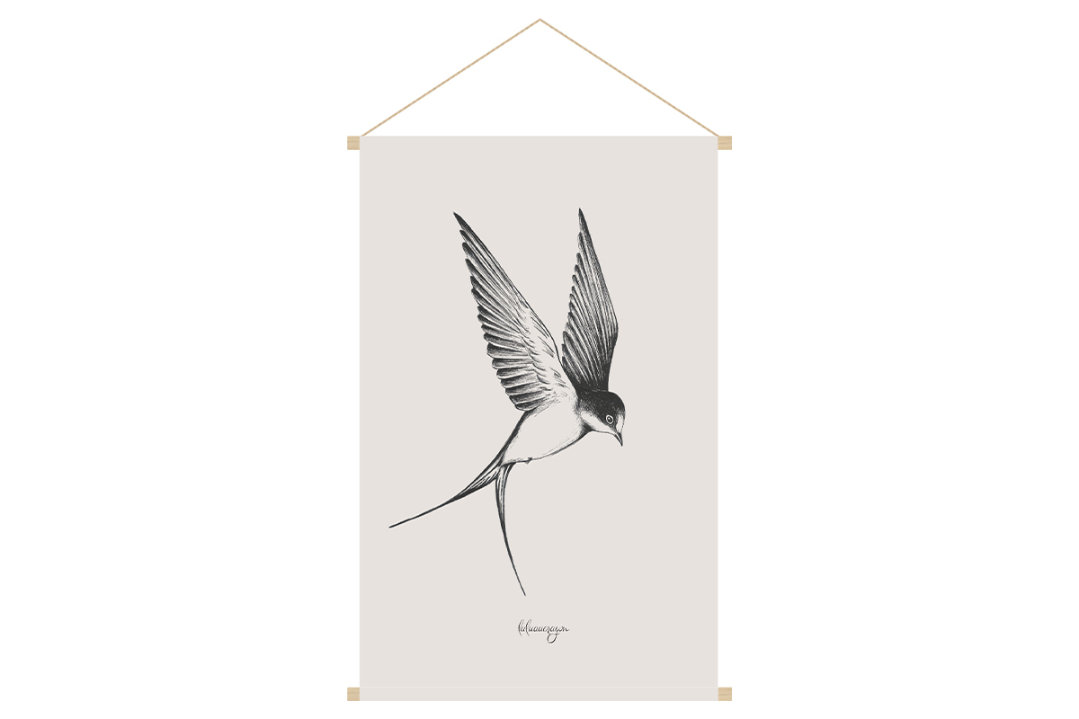 Kakemono rondine L40 x L60 cm LIBERTY