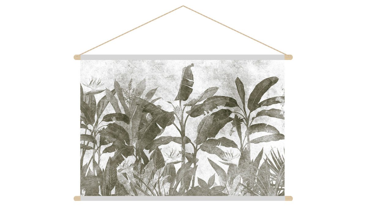 Kakemono soggetto vegetale bianco e nero L90 x L60 cm MACA
