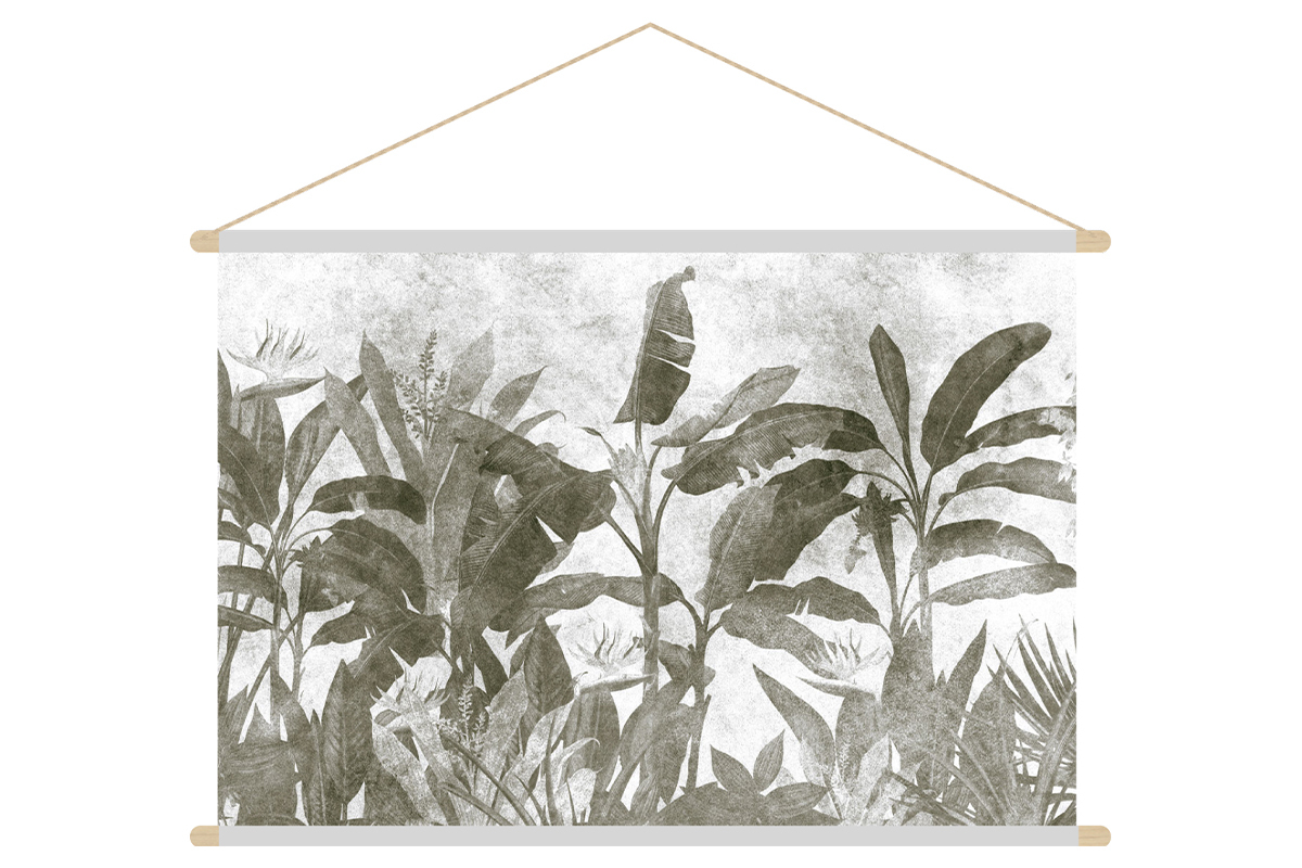 Kakemono soggetto vegetale bianco e nero L90 x L60 cm MACA