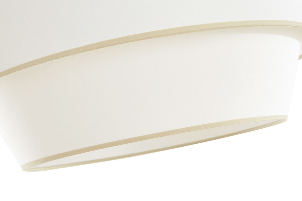 Lampada a sospensione design bi-materiale beige SENSA